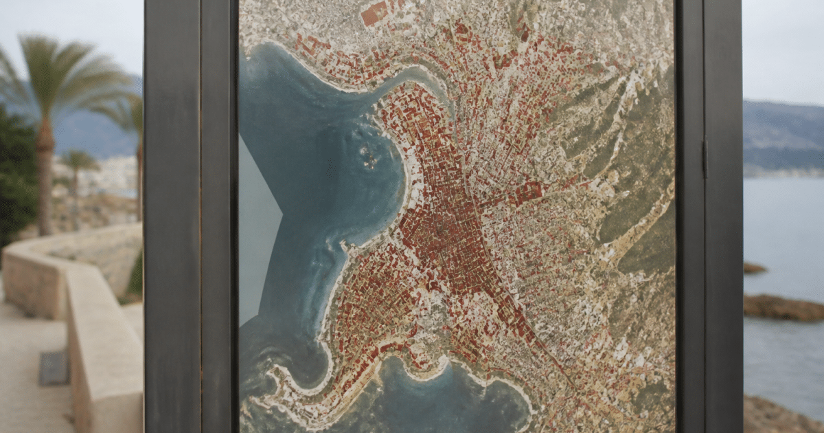 Carte d'Ajaccio affichant densité population urbaine concentrée