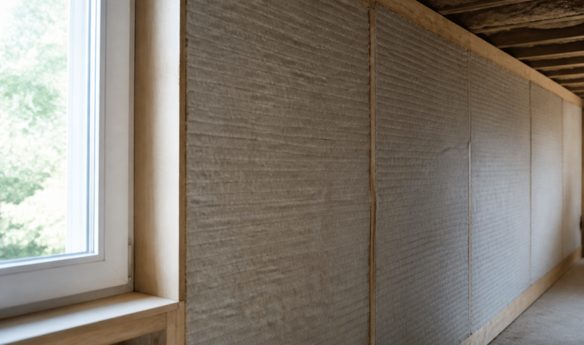 Isolant thermique applique contre paroi verticale interieure maison